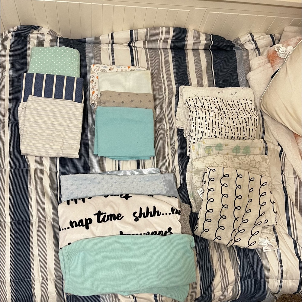 Baby blankets, swaddles and receiving blankets